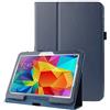 subtel Custodia compatibile con Samsung Galaxy Tab 4 10.1 (SM-T530 / SM-T531 / SM-T533 / SM-T535) Similpelle Custodia Borsa Guscio Flip Cover Case blu scuro