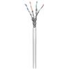 Goobay 93953 Rotolo da 100 metri di cavo di rete CAT 6, S/FTP (PiMF), grigio - miscela di rame CCA, AWG 26/7 (a trefoli)