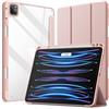 JETech Custodia per iPad Pro 11 4/3/2/1 (2022/2021/2020/2018), Oro Rosa | Cover Retro Trasparente Cristallino, Supporto Tri-Pieghevole, Antiurto Sottile
