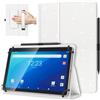 TiMOVO Custodia Universale per Tablet Android 10,1 con Anello per Penna | Glitter Bianco, Tutti i Tablet Touchscreen da 9,6-11 Pollici, Cover Leggera e Pieghevole in Piedi, Cinghia a Mano