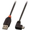 LINDY 31976 - Cavo USB 2.0 Tipo A a Tipo Micro-B ad angolo di 90º - 1m
