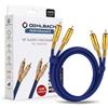 Oehlbach NF 1 Master 50 - Eccellente cavo cinch audio stereo analogico - 2x Cinch/2x Cinch, spina in metallo, schermatura - 0,50 m - blu