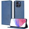 XINYEXIN Custodia in Pelle per Motorola Moto G86 | Blu, Cover a Libro, Portafoglio, Blocco RFID, Slot per Carte, Chiusura Magnetica, Supporto, Antiurto