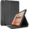 TOKILO Custodia per tablet Fire HD 10 (13th Gen, 2023 Release), morbida pelle PU, stand auto wake/sleep per tablet LG 10, non per Fire HD 10 2021, nero scuro