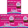 SIM2ROAM Scheda SIM USA 15 Giorni (Utilizza Rete T-Mobile) | Dati 5G/4G Illimitati USA + 5GB Canada/Messico | Chiamate e SMS Illimitati in USA, Canada e Messico | Ricaricabile! (Confezione da 3)