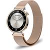 SeNool 18mm Metallo Cinturino per Huawei Watch GT 7/GT 6/GT 5/GT 4 (41mm) | per Huawei Watch GT 5 Pro 42mm/Garmin Venu 4/3S 41mm/Forerunner 265S, Acciaio Inossidabile Magnetica 18mm Cinturini, Oro Rosa