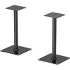 MAXMOUNT Coppia di supporti per altoparlanti, 610 mm, supporto per casse in acciaio pesante, anti vibrazioni e gestione dei cavi nascosti, nero
