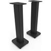 Kanto SX30 Universal Fillable Speaker Floor Stands for Bookshelf Speakers | 30 Tall | Dedicated Cable Channel | Fill Bags Incl. | Pair | Black