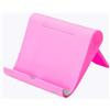 Generic Supporto multifunzionale pieghevole per telefono, universale, regolabile, per tablet e telefoni, supporto in plastica rosa per comodino o ufficio