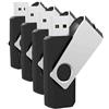 Vansuny 16GB Chiavette USB 3.0, 10 Pezzi PenDrive 16 GB 3.0 Rotazione a 360°, USB Unità Flash 3.0 ad Alta Velocità, USB Pennette Memoria Externo per PC, Laptop, Autoradio, TV (Nero) (Confezione da 4)