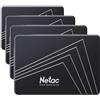 Netac SSD 240GB, Unità a stato solido interna (3D NAND, SATAIII 6gb/s, 2,5''), Applica a Notebook computer, PC, loading game (Confezione da 4)