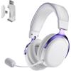 Akko Verge S9 Cuffie Gaming Wireless 25ms Bassa Latenza Driver 53mm | Design Leggero 270g, Quad Mode 2.4G Bluetooth Cavo, Microfono Antirumore, Batteria 250H, PC PS5 PS4 Gaming, Viola Bianco