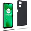 REY Cover in Gel TPU Nera per Motorola Moto G05 - E15, Ultra Sottile 0,33 mm, Morbido Flessibile, Custodia Silicone