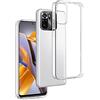 REY Pack 3X Cover in Gel TPU Trasparente per XIAOMI Poco M5S, Ultra Sottile 0,33 mm, Morbido Flessibile, Custodia Silicone