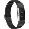 Gheper Metal Band compatibile con Fitbit Charge 2/ Charge 2 HR Mesh Woven acciaio inossidabile Smartwatch cinturino di ricambio