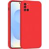 Mixroom - Cover Custodia Case per Samsung Galaxy A31 Protezione Fotocamera in Silicone TPU Morbido Opaco Bordi Piatti Colore Rosso