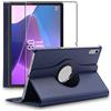 ebestStar - Cover per Lenovo Tab P11 Gen2, Custodia Protezione Rotazione 360, Pelle PU, Blu scuro + Vetro Temperato