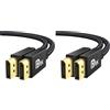 IVANKY 8K Cavo DisplayPort 1.4 Certificato VESA, Cavo DP HDR Nylon 2M (Confezione da 2)