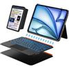 DANCESOUL Custodia per tastiera per iPad Air 11 (M4/M3/M2, 2026/2025/2024) e Pro 11, tastiera magnetica staccabile iPad A16 di 11a/10a, trackpad, retroilluminata, digitazione silenziosa, protezione completa
