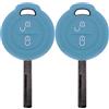 mt key 2x Soft Case Protezione Cover Chiave auto blu fluorescente per Mitsubishi Colt VI Smart Forfour 454