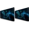 SIDORENKO Tappetino Mouse XXL - 900 x 400 x 2mm - Mouse Pad Gaming - Bordi cuciti I Base in Gomma Antiscivolo I Blu (Confezione da 2)