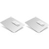 VAYDEER Tappetino per Mouse in Metallo Tappetino Mouse in Alluminio con Design a Doppia Faccia, Mouse Pad Rigido Impermeabile per Giochi e Ufficio（Argento, medio, 24 x 20 cm） (Confezione da 2)