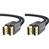 IVANKY 4K Cavo DisplayPort Certificato VESA, Cavo DP Nylon Intrecciato 1M (Confezione da 2)