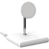 Scosche BL2MSiQWT-AP BaseLynx™ 2.0 Stazione di ricarica modulare 2 in 1 con MagSafe, supporto per telefono di ricarica wireless veloce da 15 W compatibile con Apple iPhone 15/14/13/12 Series,