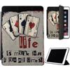 Mixroom - Custodia per iPad Mini 7 (A17 pro) 8,3 Pollici Modello 2024 7a Gen. Cover per Apple iPad Smart Case Prottetiva Pieghevole Supporto Stand Disegno POKER GAME LN220