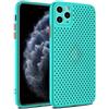 SSASMEU Custodia in silicone morbido traspirante e rinfrescante per iPhone 14, 13, 12, 11 Pro, XS Max, Mini, X, XR, 6S, 8, 7 Plus, ultra sottile, dissipazione del calore, azzurro cielo, per iPhone SE 2020