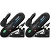 Retoo Kit Vivavoce Bluetooth per Auto, kit vivavoce con batteria fino a 20 ore, con regolazione volume e ascolto musica, microfono integrato, compatibile con telefono Android, Iphone (Confezione da 2)