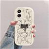 hdqICase Compatibile con Xiaomi Poco C65/Redmi 13C-4G Bianco Cover | Gatto Custodia Onda Silicone Morbido