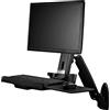 StarTech Postazione Lavoro Parete Sit-Stand, Braccio Regolabile (WALLSTS1) | Supporto per Monitor VESA e Tastiera, Porta Mouse e Scanner
