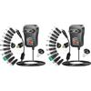 SoulBay 6V - 24V 41W Alimentatore Switching Universale per Caricabatterie CA/CC con punte CC da 11 pezzi, contiene spina USB-C per Elettronica Domestica e Strisce LED - 2000 mA max (Confezione da 2)
