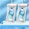 Generic Custodia impermeabile per telefono con cinturino per le dita, custodia per telefono IPX8 custodia impermeabile universale Dry Bag protezione telefono o spiaggia nave da crociera essenziale e up-bianco