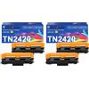 Tito-Express EcoSerie TN2420 TN-2420 Compatibile con Toner Brother HL-L2370dn HL-L2375dw HL-L2310d MFC-L2710dw MFC-L2710dn MFC-L2750dw MFC-L2730dw DCP-L2530dw DCP-L2510d DCP-L2550dn Nero Confezione da 4