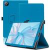 Envibe Custodia per Blackview Tab 80, 10 inch, Cover Tablet Blackview Tab 80, Copertura Protettiva Pieghevole con Supporto per Matita e Cinturino da Polso, Protezione Completa. (Azzurro)