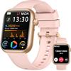 RLQA Smartwatch da donna e uomo, 1,83, HD, con contapassi, misurazione della pressione sanguigna, cardiofrequenzimetro, funzione telefono, monitoraggio del sonno, oltre 120 modalità sportive, IP68