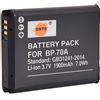 DSTE Batteria di ricambio compatibile con Samsung BP-70A WB2000 CL65 CL80 EX1 HZ25W HZ30W HZ35W HZ50W ST1000 ST5000 ST5500 TL240 TL320 TL350 TL500 Digital Camera