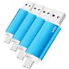Onbqurg Chiavetta USB C 64 GB 2.0, Pen Drive, OTG Pennetta USB per Type C Smartphones, Laptops, Tablets, PC, Auto (Blu) (Confezione da 4)