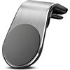 Generic Supporto magnetico per telefono per auto, [forte magnete] [rotazione a 360°] magnete per telefono per auto, compatibile con tutti gli smartphone, argento