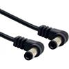 cablecc Cavo di alimentazione DC da 60 cm, da 5,5 x 2,1 mm/2,5 mm maschio a 5,5 x 2,1/2,5 mm maschio, attacchi ad angolo retto