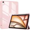 ProCase Cover per iPad Air 11 M4 2026/M3 2025/M2 2024 e iPad Air 5a/4a 10.9 2022/2020, con Portapenna, Retro Posteriore Trasparente Smart, Rosa