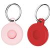 Zcooooool 2pcs Custodia Cover Protettiva in Silicone Pelle per Apple AirTag, Porta Etichetta Lavabile, Portachiavi, Accessori