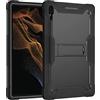 MUDASANQI Custodia protettiva compatibile con Samsung Galaxy Tab S10 Ultra 14.6 2024 SM-X920 Custodia con supporto integrato, robusta custodia protettiva ibrida antiurto compatibile con Samsung Tab S10 Ultra