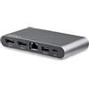 StarTech Mini Dock USB-C Doppio Monitor DisplayPort 4K 30Hz, 100W PD, USB-A | Hub a 2 porte, Ideale per postazioni a doppio schermo, Plug and play