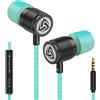 LUDOS ULTRA Auricolari In-Ear Cuffie, Cuffiette con Filo e Microfono, Garanzia 5 Anni, Massimo Comfort, Audio Cristallino, Bilanciamento Alti e Bassi, Nuovo Memory Foam, Cavo Resistente, Bassi