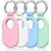 KNOXS Custodia per Samsung Galaxy SmartTag 2 2023, Silicone Cover 4 Pezzi SmartTag 2 Portachiavi Custodia Anti-Graffio Leggeri Multifunzionale (Combi2)