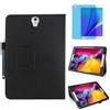 MEIYOUQI Custodia per Samsung Galaxy Tab S3 9.7 Inch 2017 (SM-T820 T825 T827),Sottile Pelle Multi-angli Stand Protezione totale Tablet Cover Caso Con Penna Stilo, Pellicola Per Schermo (Black)