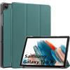 Kepuch Custer Cover per Samsung Galaxy Tab A9 8.7 X115 X110,A11 X130 X135F X135N 2025,PU-Pelle Case Custodia - Verde